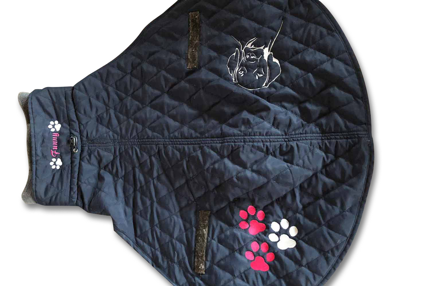 Hundejacke mit Beschriftung